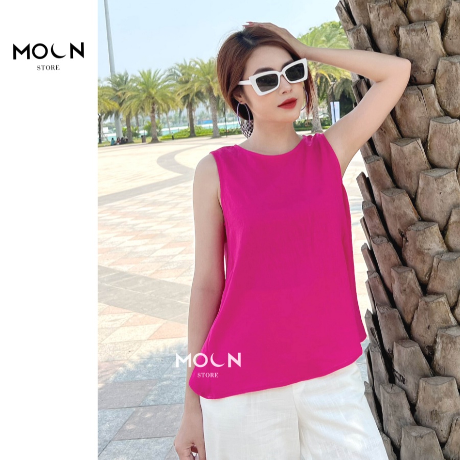 Áo đũi nữ cổ tròn chất mềm, mịn tay áo sát nách siêu mát MA147 MoonStore | BigBuy360 - bigbuy360.vn