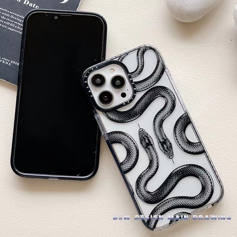 Ốp Điện Thoại Mềm Trong Suốt Họa Tiết Da Rắn Sang Trọng Cho iPhone 14 13 12 11 Pro MAX 14Plus IX XS MAX XR 7Plus 8Plus