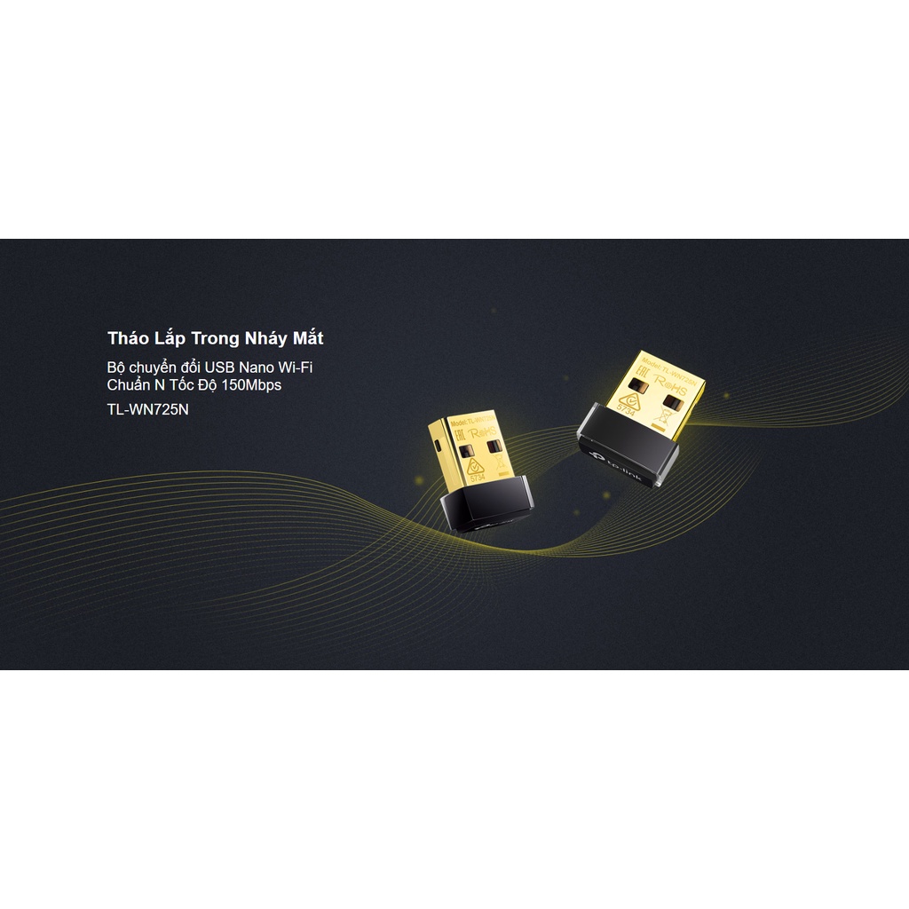 Bộ Chuyển Đổi USB Wifi Nano TP-Link TL-WN725N Chuẩn N 150Mbps - Không hộp