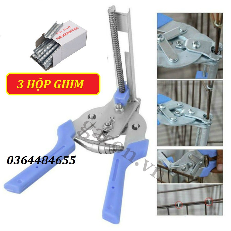 COMBO 1 KÌM BĂNG VÀ 3 HỘP GHIM RÁP LỒNG BỒ CÂU LỒNG GÀ LỒNG THỎ LỒNG CHIM - LỒNG GÀ - 908