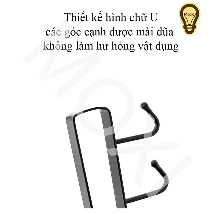 [GIÁ SỐC] Giá treo đồ dùng nhà bếp 6 móc cài dưới tủ đa năng tiện lợi MOXI .