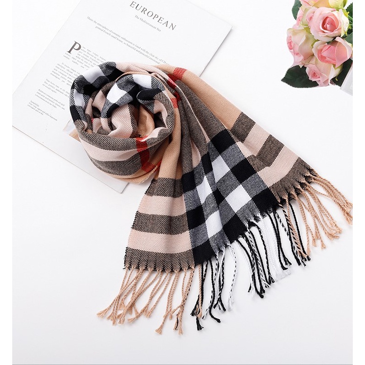 Khăn Choàng Cổ Cashmere Len Giữ Ấm Mùa Đông