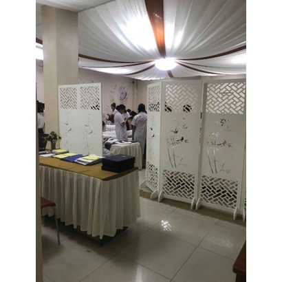 Bình phong cây trúc, bình phong phong thủy /tấm (kèm chân).IG481