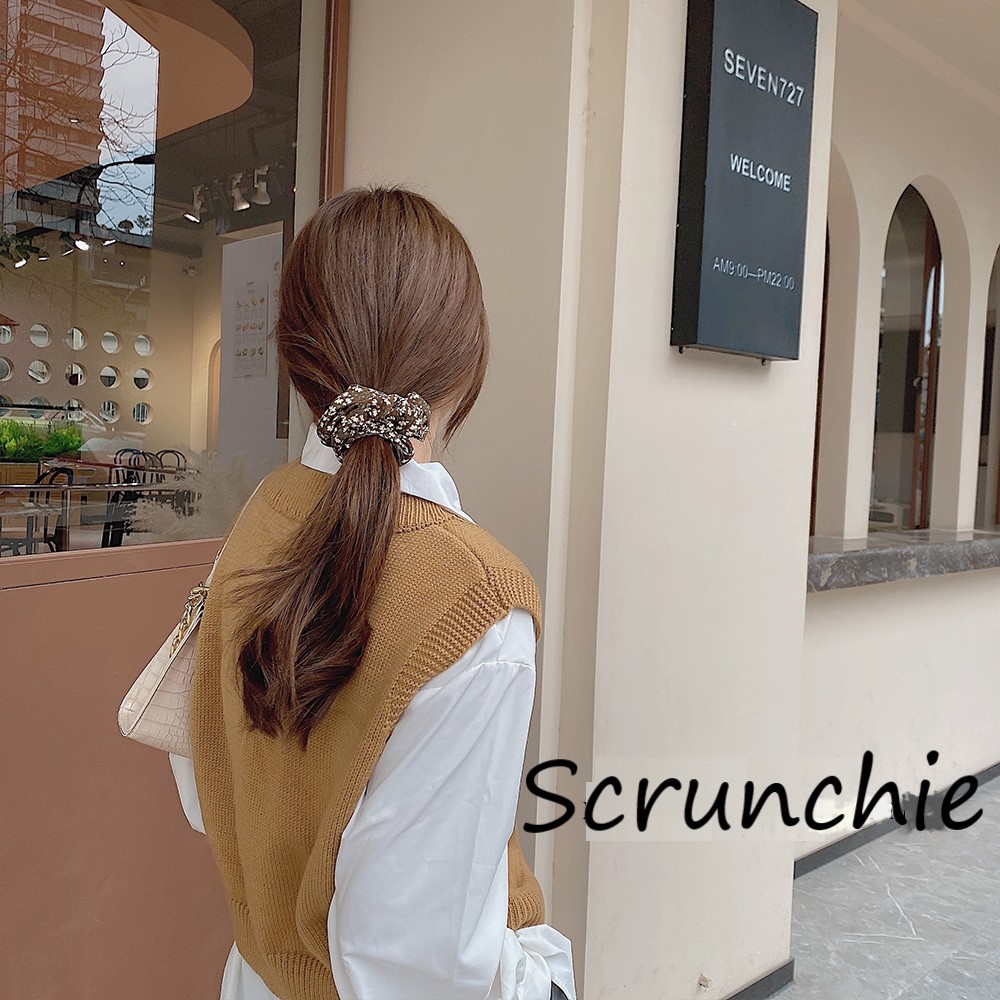 Dây cột tóc vải dây buộc tóc scrunchies