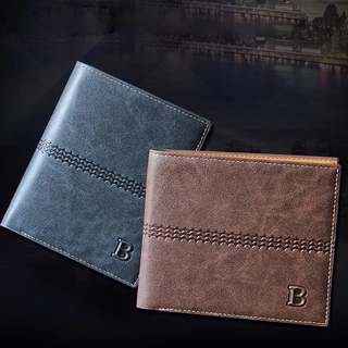 LOCIMOLE BAG New Korean Men's Leather Casual Wallet Short Wallet