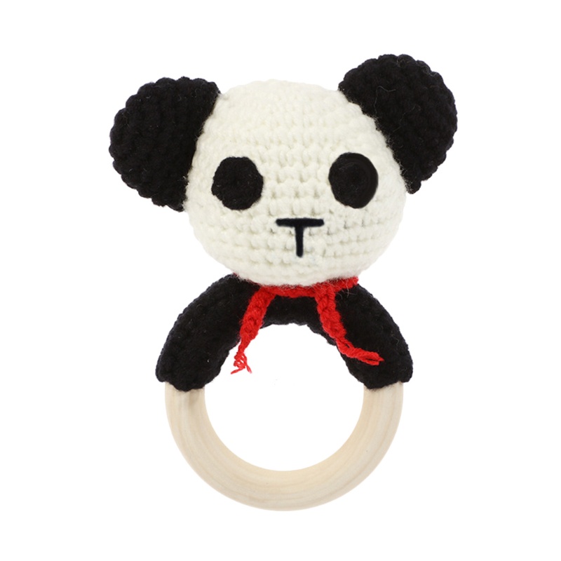 Đồ Chơi Vòng Lục Lạc Đan Móc Thủ Công Hình Động Vật Hỗ Trợ Giáo Dục Bé Mới Mọc Răng