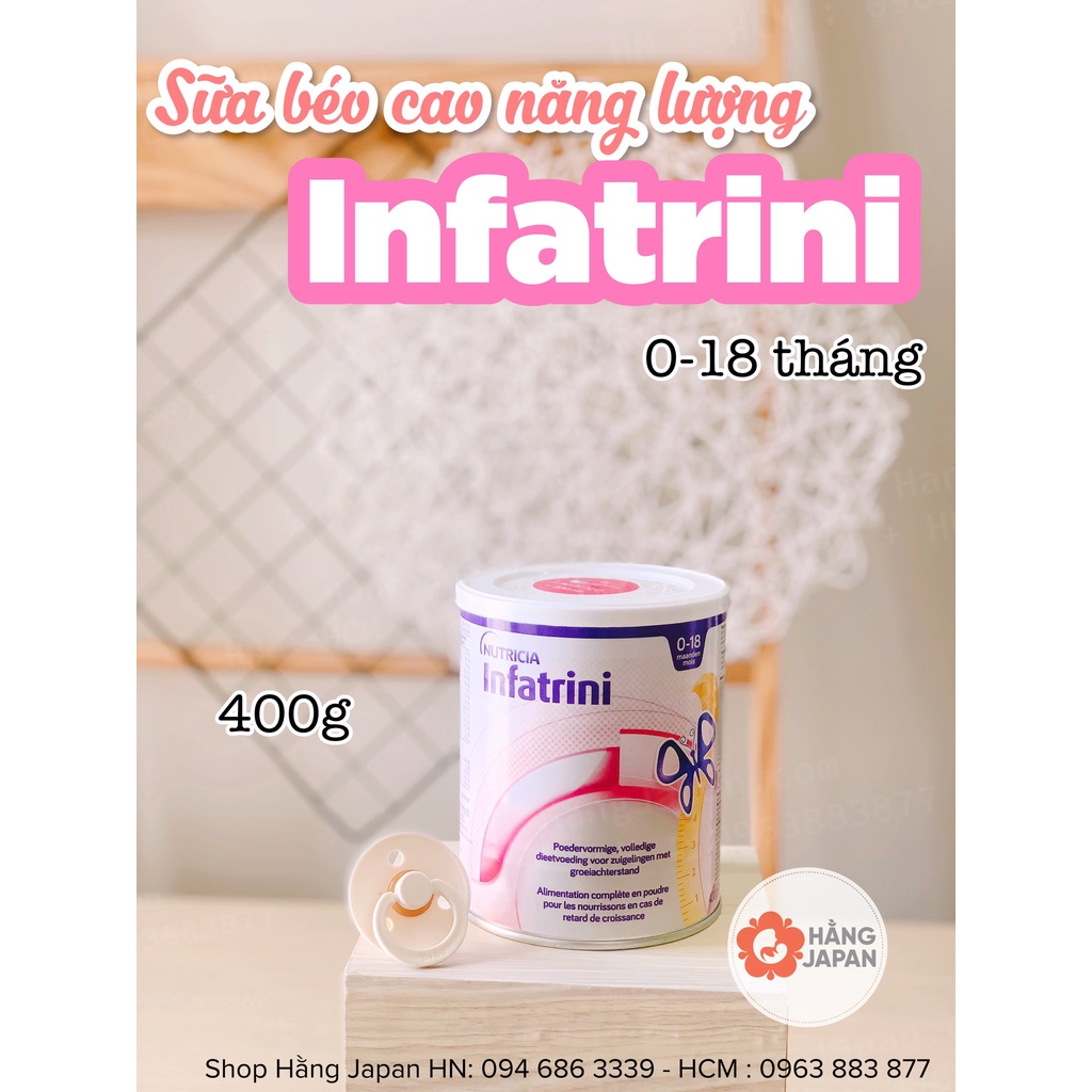 Sữa bột Infatrini 400gr Hàng Đức cho bé từ 0 -18 tháng