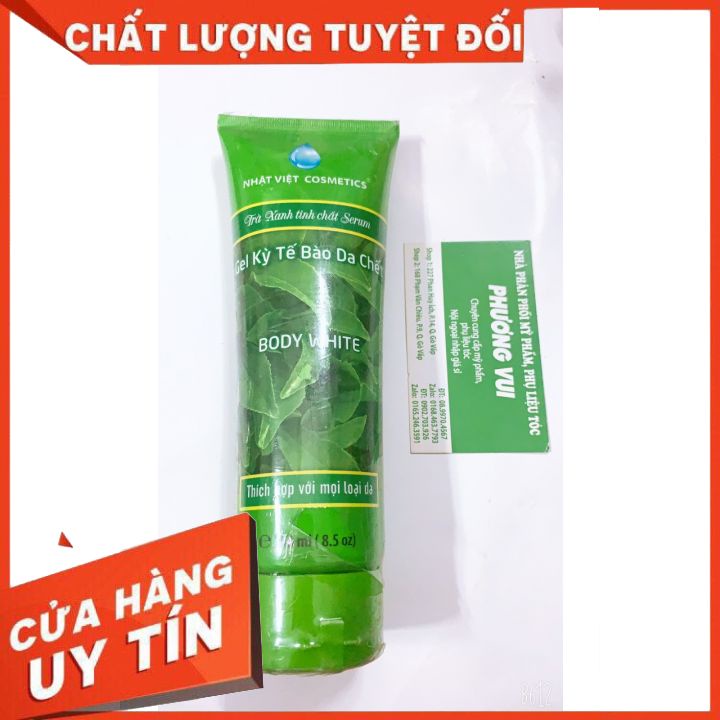 Gel tẩy tế bào chết Trà Xanh nhật Việt 250ml dành cho body- TẨY SẠCH LỚP BỤI BẨN DA CẰN CỖI LÂU NGÀY -GIÚP CHO DA MỊN