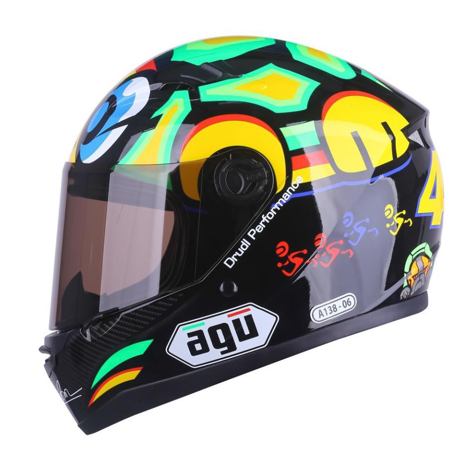NÓN BẢO HIỂM AGU TEM PHẢN QUANG - RÙA - CÁ TẶNG TÚI ĐỰNG NÓN - ASA HELMETS