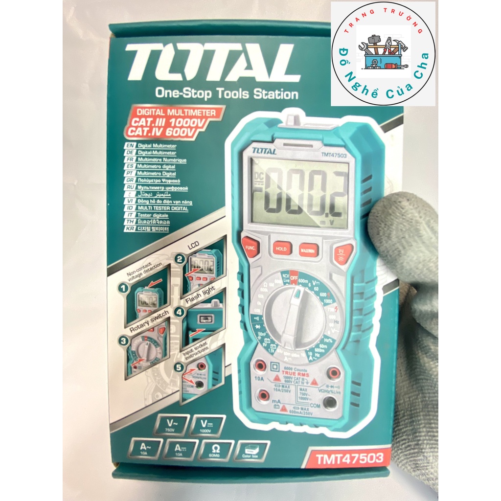 Đồng hồ đo vạn năng TOTAL TMT47503 Đo điện áp AC/DC