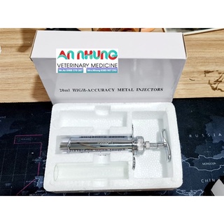 Xi lanh tiêm thú y 20ml (Gioăng cố định, không cần chỉnh siết)