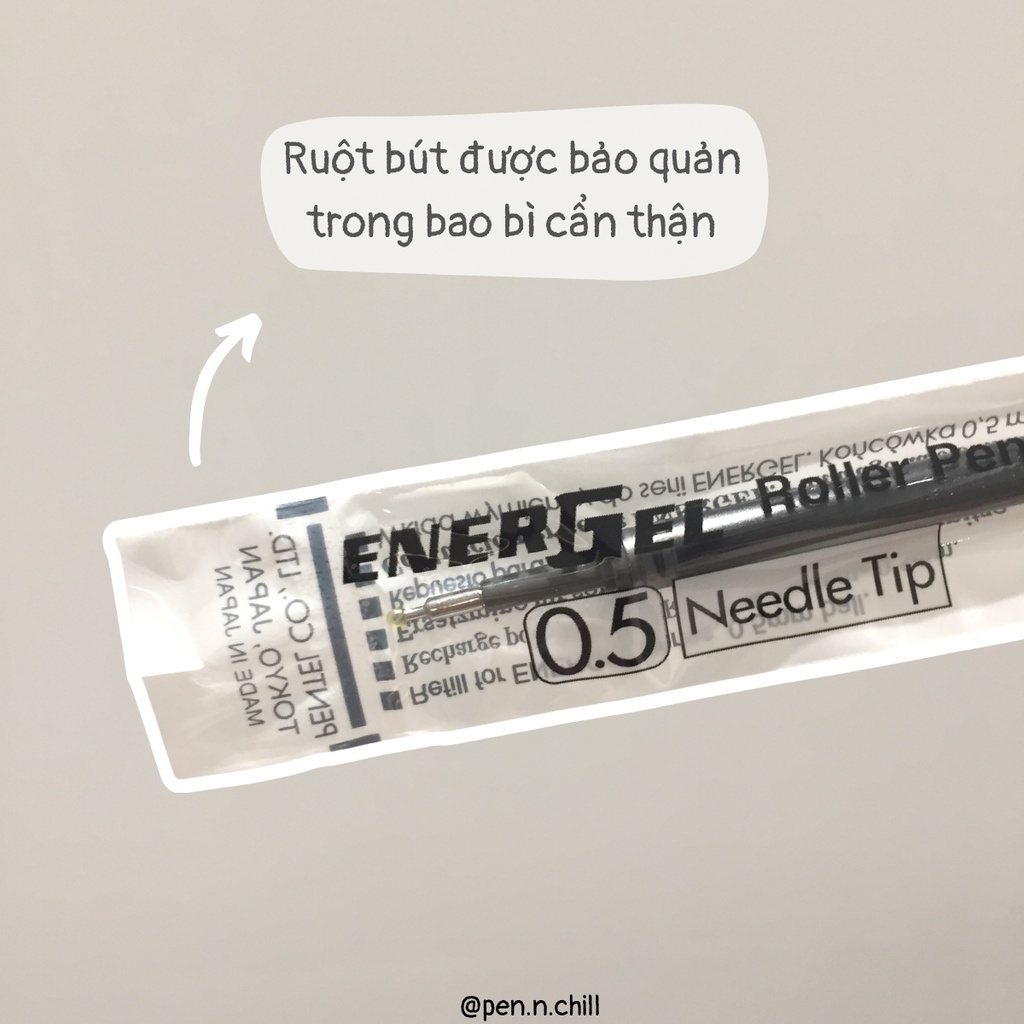 Ruột Bút Gel Pentel Energel - Cỡ ngòi 0.5mm - Needle Tip