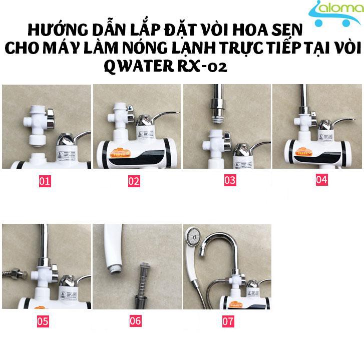 (Nóng nước sau 1s) Máy làm nóng nước Dilipu GB-04 trực tiếp tại vòi có vòi rửa và vòi sen loại gắn tường