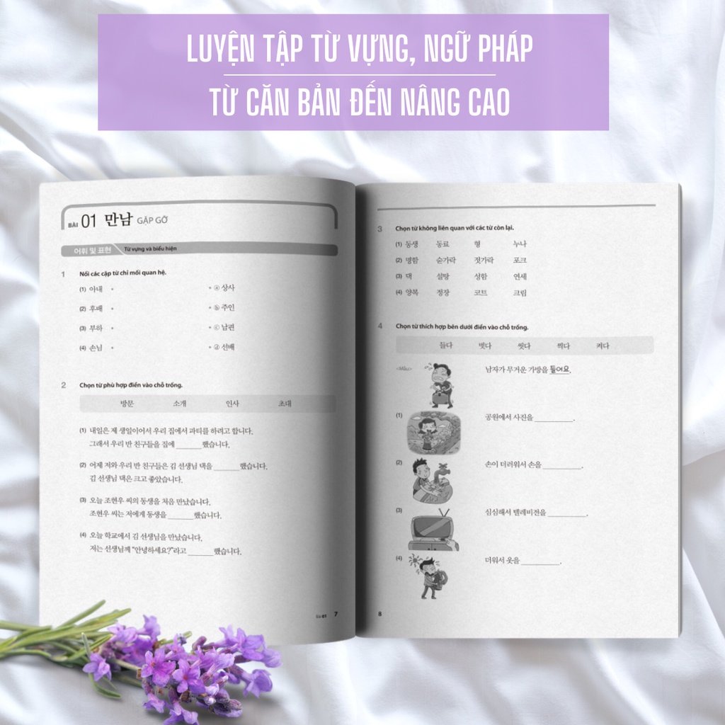 Sách - Sách Bài Tập Tiếng Hàn Tổng Hợp Dành Cho Người Việt Nam Sơ Cấp 2 - Có Giải Đáp Chi Tiết