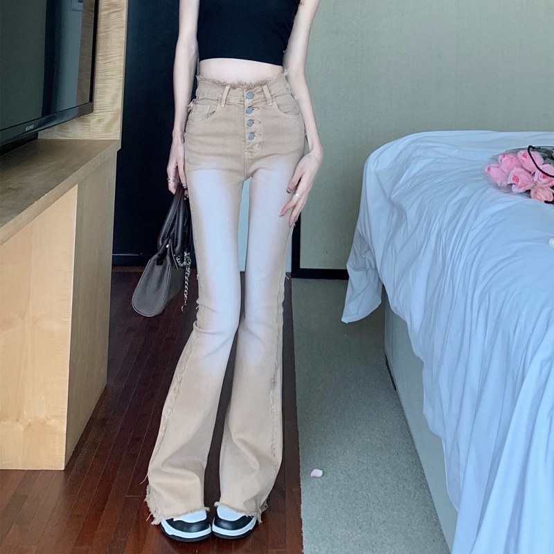 Quần Jean Nữ Lưng Cao Ống Đứng Dễ Phối Đồ