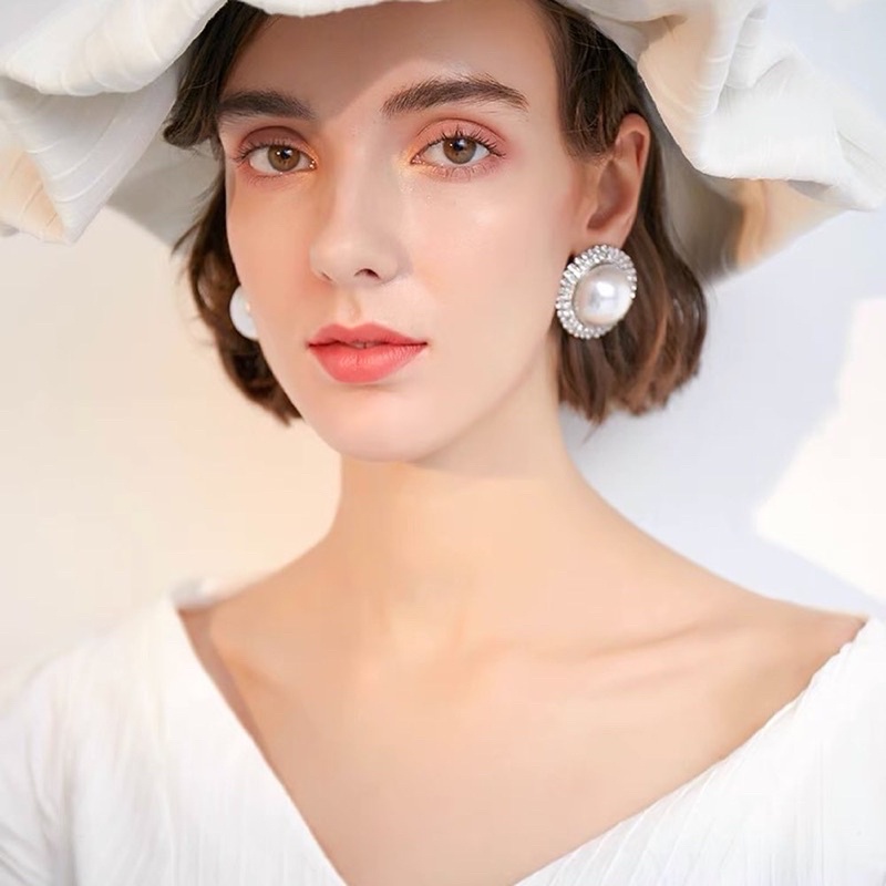 Hoa tai đính hạt retro cổ điển - Maben