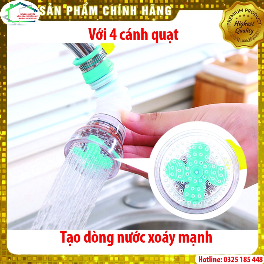 Vòi sen tăng áp đa năng tiện lợi, chống bắn nước gắn bồn rửa bát, xoay 360 độ với bộ lọc đá khoáng maifan