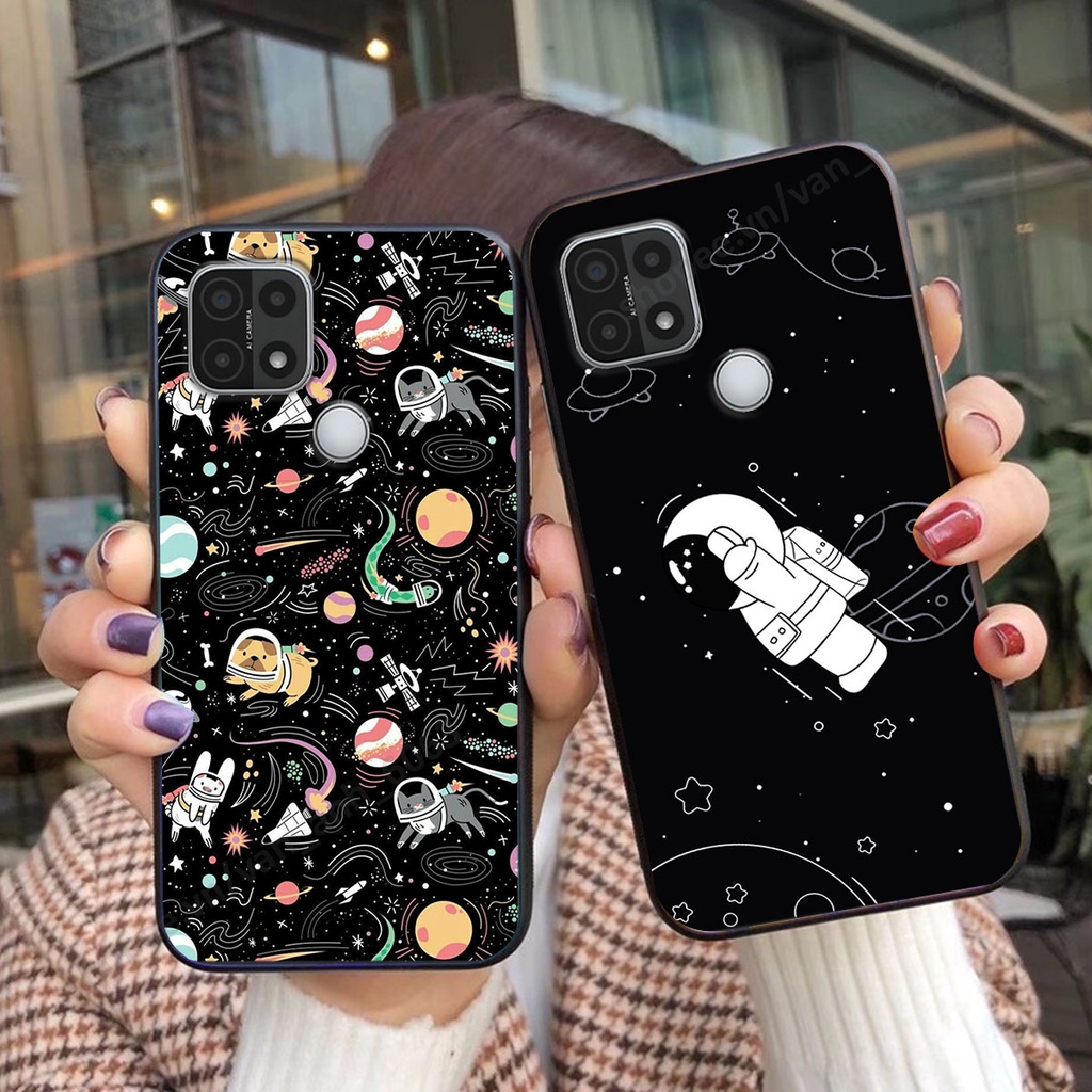 Ốp Oppo A15 / A15s hình bầu trời, phi hành gia đẹp, ốp lưng điện thoại oppo viền dẻo cao cấp