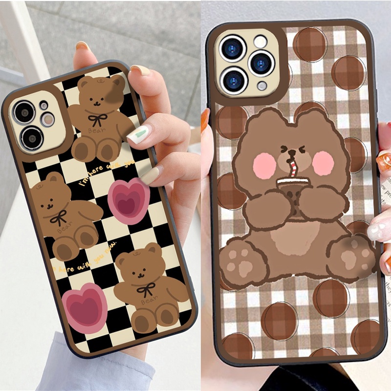 Ốp iphone BVC Gấu nâu CARO ốp lưng iphone GẤU SIÊU COOL CHO 7plus/8/8plus/x/xr/xs/11/12/13/pro/max/plus/promax/6/6splus