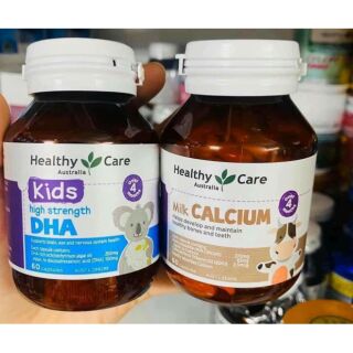 Combo DHA Healthy Care và Milk Calcium Healthy Care Úc 60 viên
