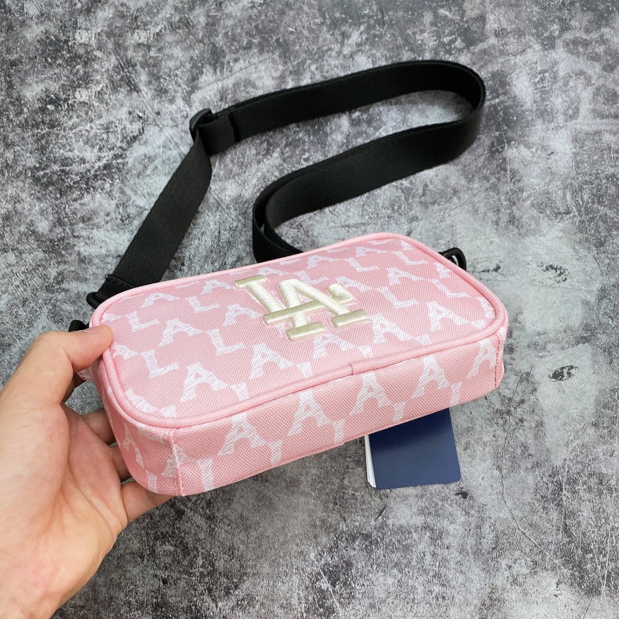 [ XẢ LỖ ] Túi Đeo Chéo MLB NY Hồng B214 LA Monogram Crossbody Bag Pink Full Tag Code