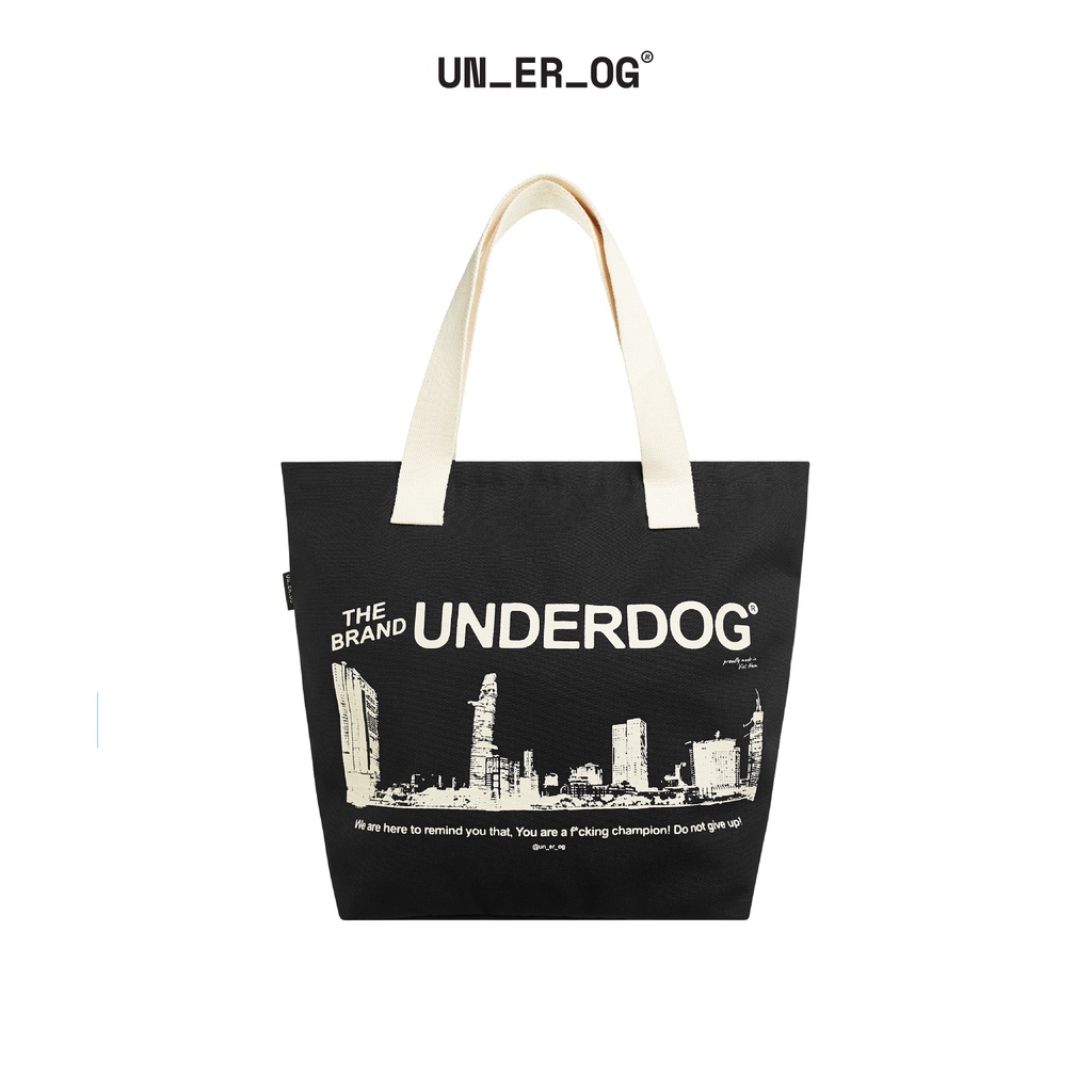 Túi Vải Tote Underdog (có khoá kéo)