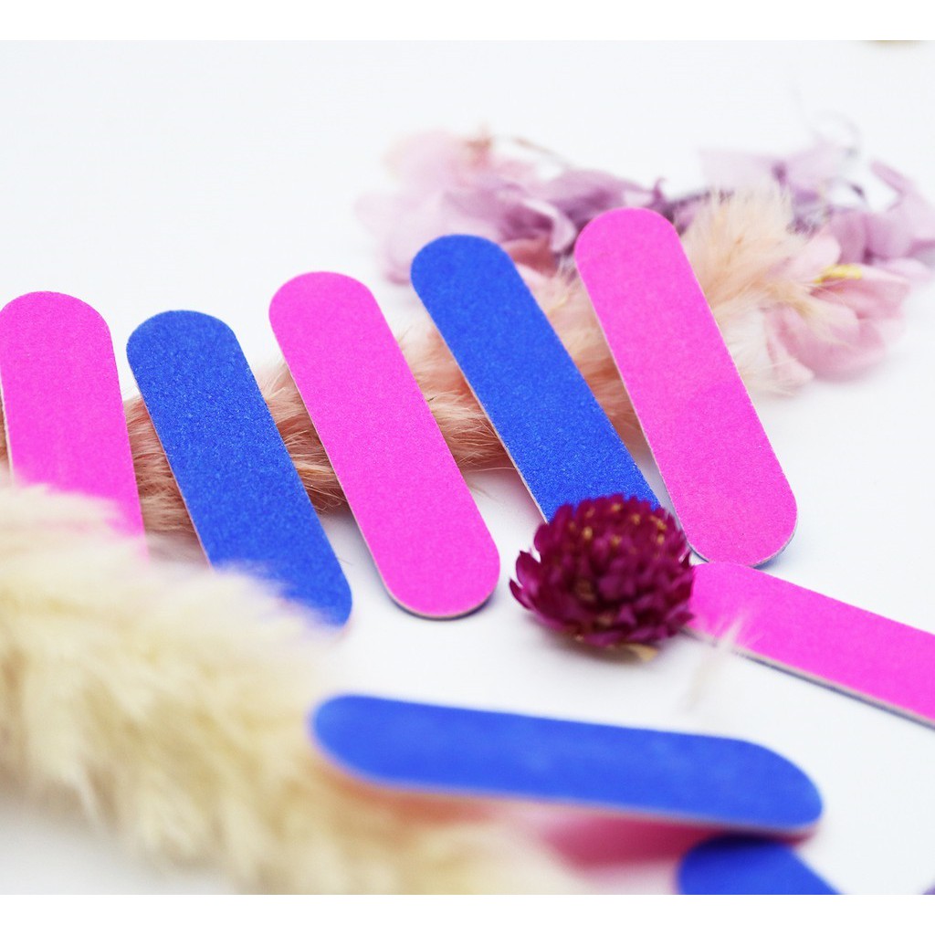 Set 5 Chiếc Dũa 2 Mặt Mini Size Chiều Dài 5cm Chăm Sóc Móng
