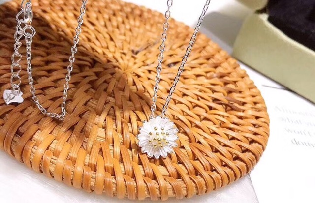 Dây chuyền cúc hoạ mi bạc Ý Silver S925 nhập khẩu