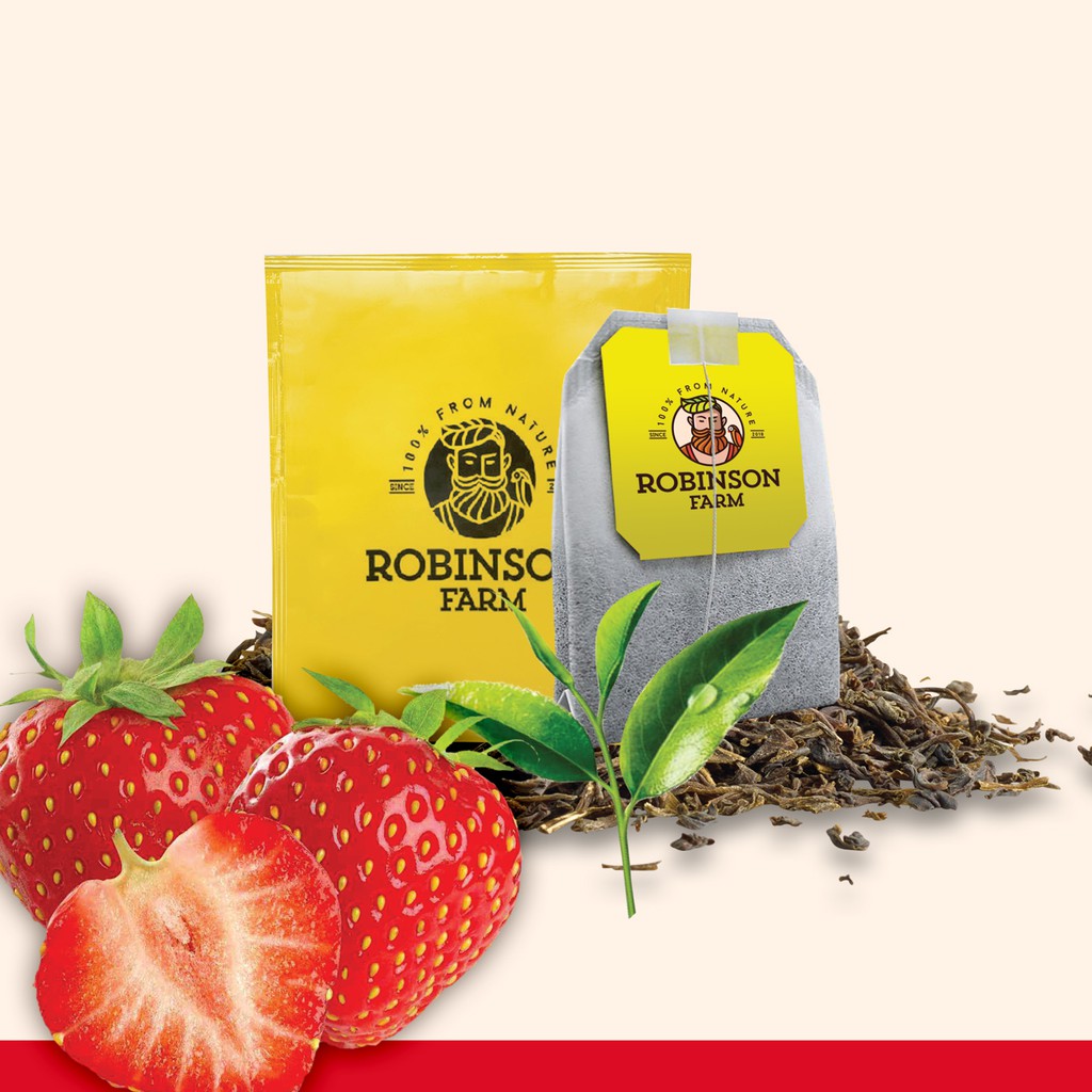 Trà Dâu Túi Lọc Robinson Farm 40gr ( 20 túi x 2g ) Đậm vị dâu - Thơm vị trà | BigBuy360 - bigbuy360.vn