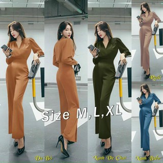 Set nguyên bộ áo rời quần dài ống suông dây kéo sau lưng xinh xắn