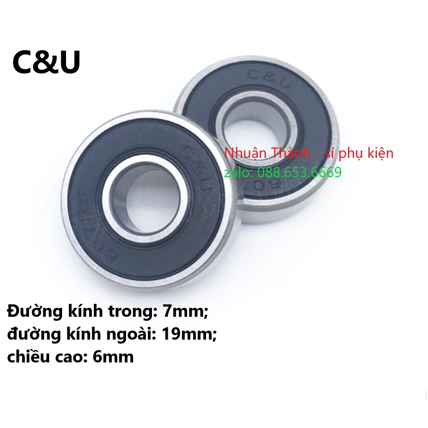 Vòng bi 607 kích thước 7*19*6mm chuyên dụng giá sỉ
