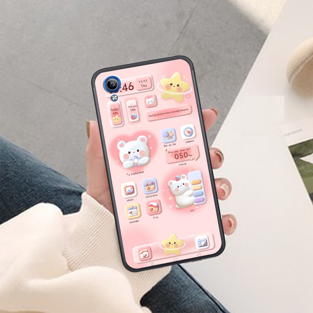 Ốp Lưng VIVO Y30 - Y50 - Y51 - Y91C  - Y93  , In Hình Gấu Cute, màu sắc bắt mắt.