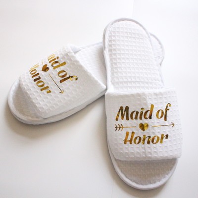 Dép Lê Hở Ngón Màu Trắng Thời Trang Dành Cho Cô Dâu