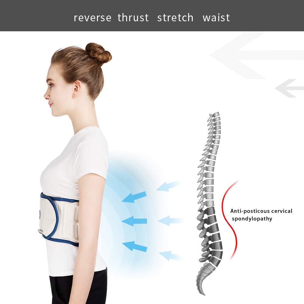 Đai hơi lưng LEAMAI Y01 nâng đỡ giảm sức ép vùng lưng, kéo giãn cột sống lung [Halongsky]