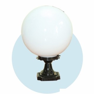 Đèn trụ cổng,gắn đầu cột cầu nhựa D200mm