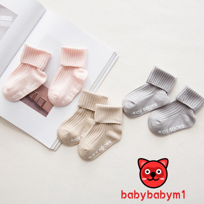 Vớ dài chống trượt bằng vải cotton thời trang cho bé