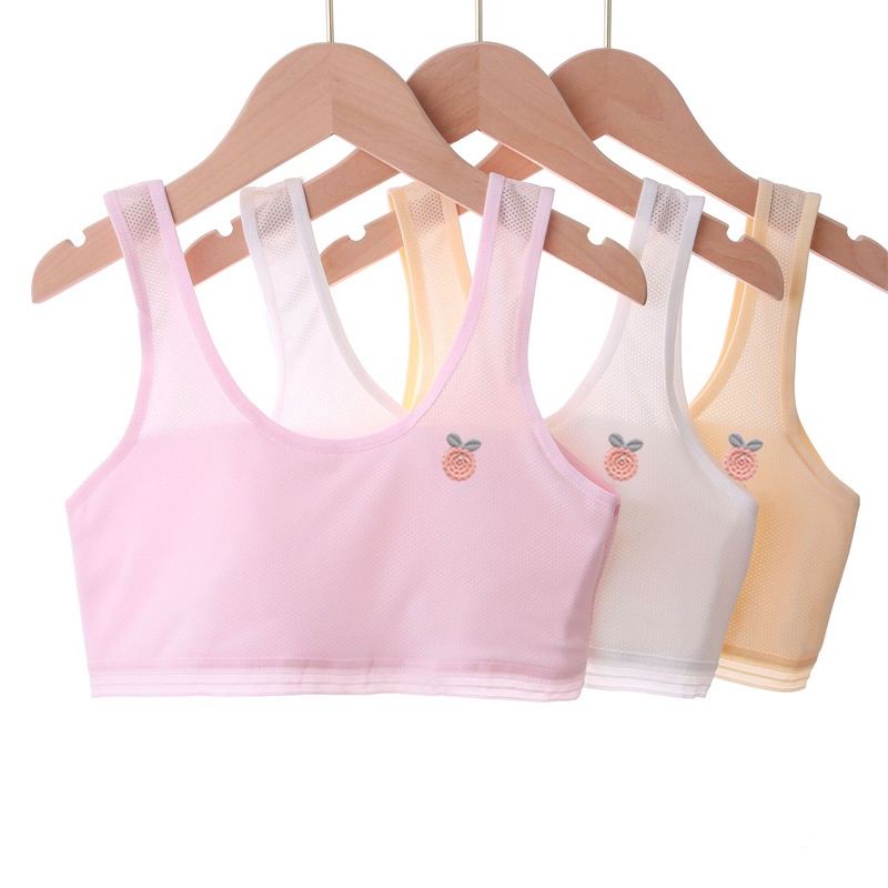 Áo lót cho bé gái áo lá học sinh loại 2 lớp cotton mềm mịn từ 30-46kg