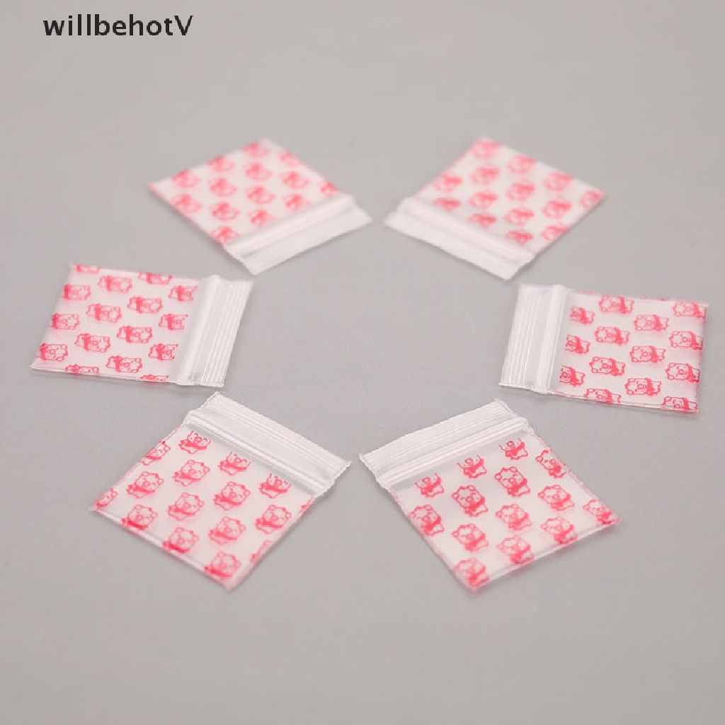 Set 100 Túi Zip Nhựa Mini Đựng Thuốc Tiện Dụng