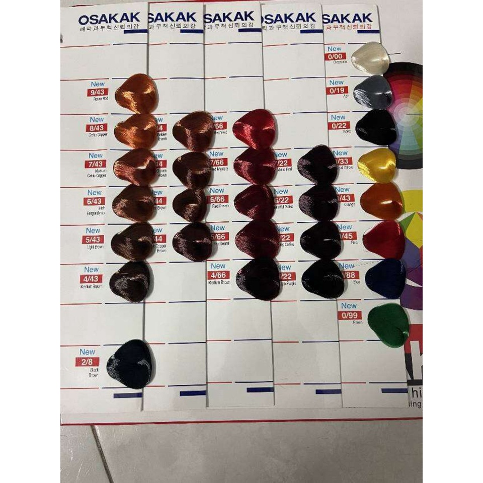 Bảng màu nhuộm tóc Osaka