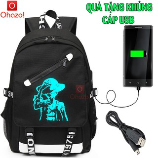 Balo nam nữ đi học thời trang phát sáng Ohazo! cao cấp  Hình cá tính - TẶNG cáp sạc USB - Cặp đi học HOT nhất 2021