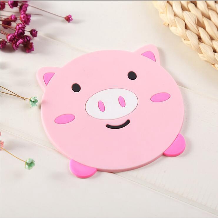 Đệm Cao Su silicone Dày Lót Cốc Nước Chống Bỏng Hình Thú Hoạt Hình