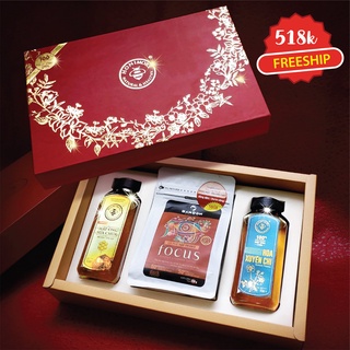 Gồm Mật ong nguyên chất Xuyến Chi + Mật ong rừng sữa chúa 500g + Cà phê nguyên chất đặc sản