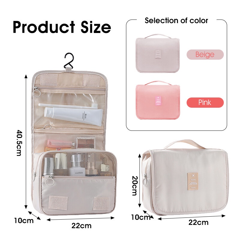 [Hàng mới về] Túi đựng mỹ phẩm trong suốt chống thấm nước sức chứa lớn đa năng