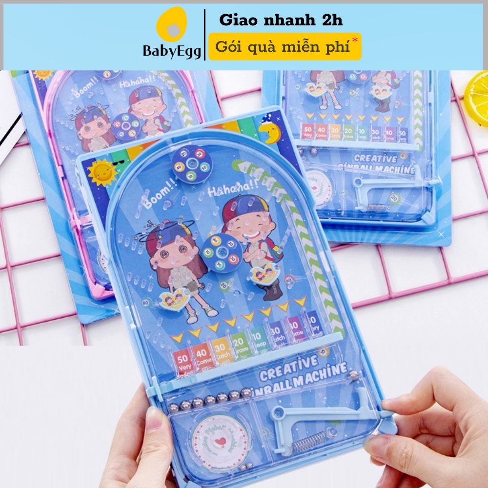 Bảng bắn bi mê cung bật pinball đồ chơi trẻ em cho bé trai bé gái nhiều màu 4 5 6 7 8 tuổi babyegg baby egg