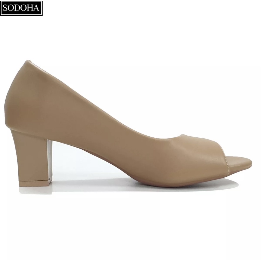 Giày Nữ , Giày Cao Gót Nữ SODOHA Hở Mũi HM7C Đế Cao 7 cm