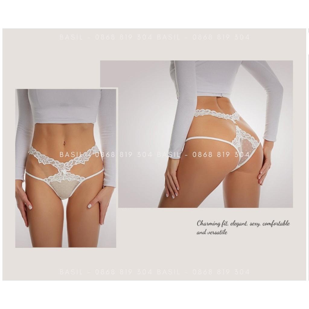 Quần lót nữ S10 ren chấm bi gợi cảm BASIL