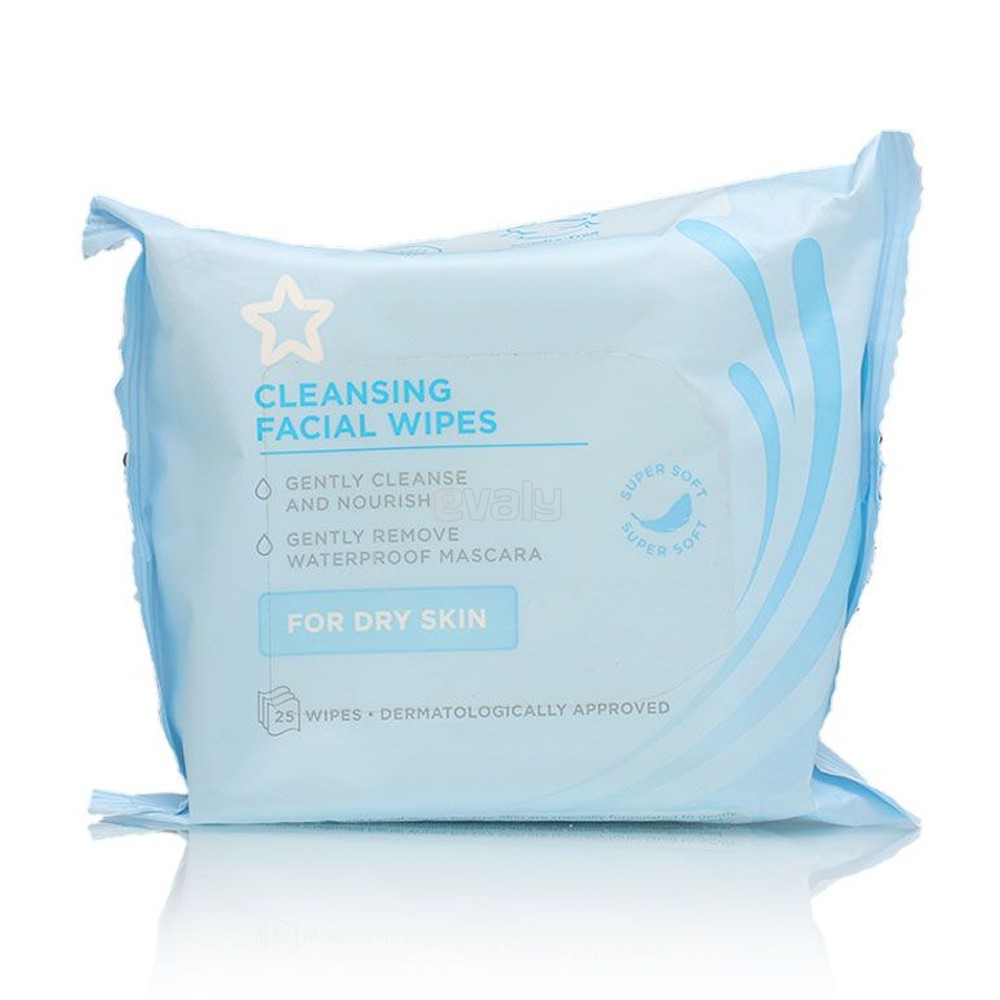 [TOP 1 SHOPEE] Giấy tẩy trang  Superdrug Cleansing Facial Wipes - 25 tờ (Bill Anh)