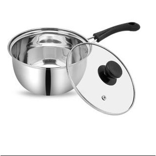 Nồi Nấu Bột, Nấu Cháo Đồ Ăn Dặm Cho Bé Inox 304 chống dính Size 18Cm Dày Dặn, Cao Cấp