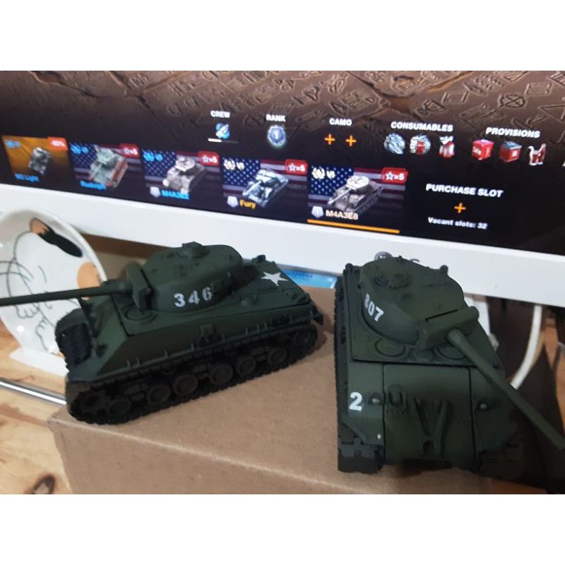 Mô hình xe quân sự xe tăng world of tank WoT M4A3E8