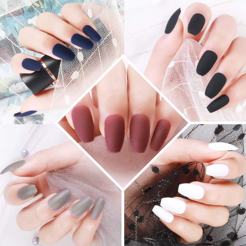 Bộ 24 móng tay giả phong cách đơn giản